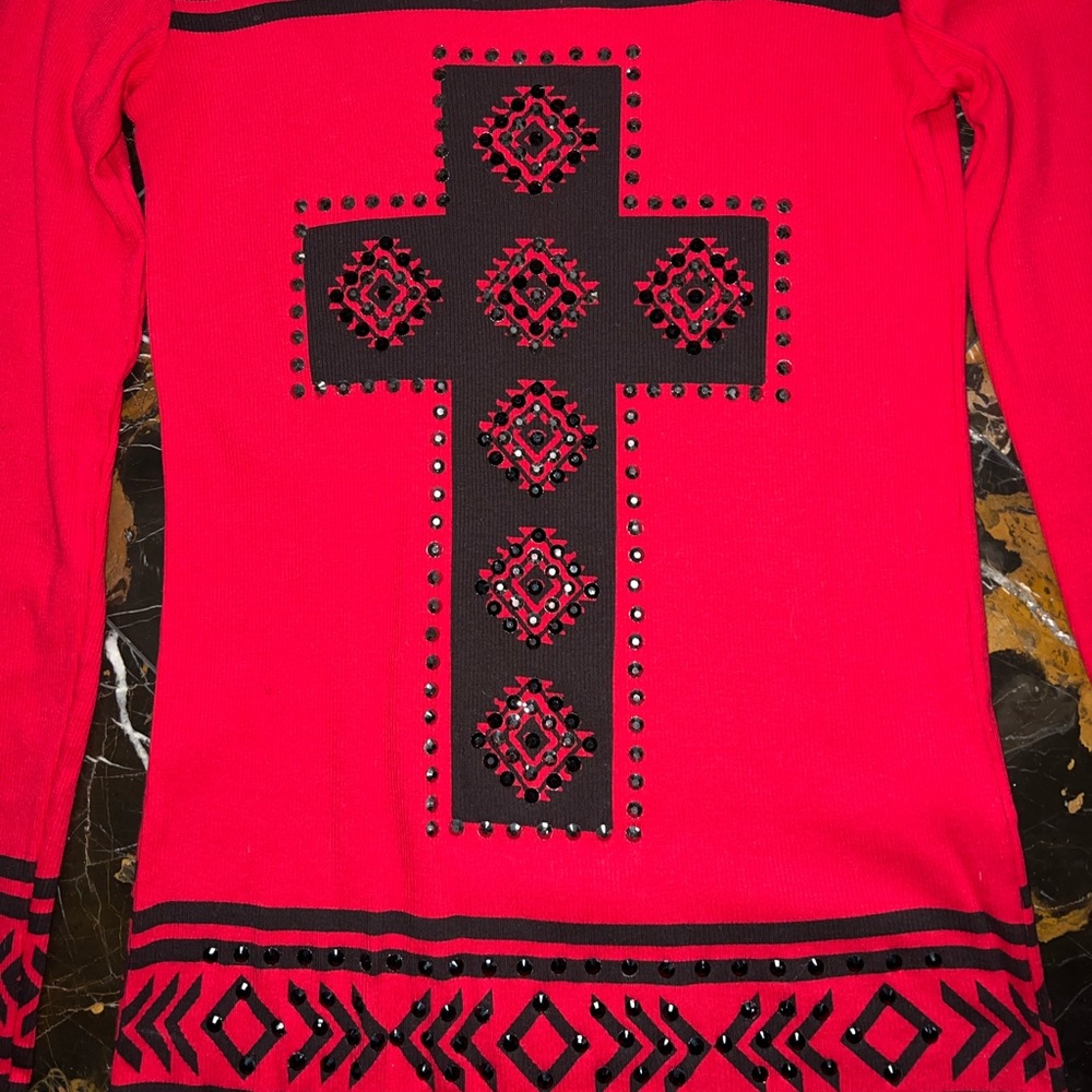 Vocal Rhinestone Cross Tee - Picture 5 of 10